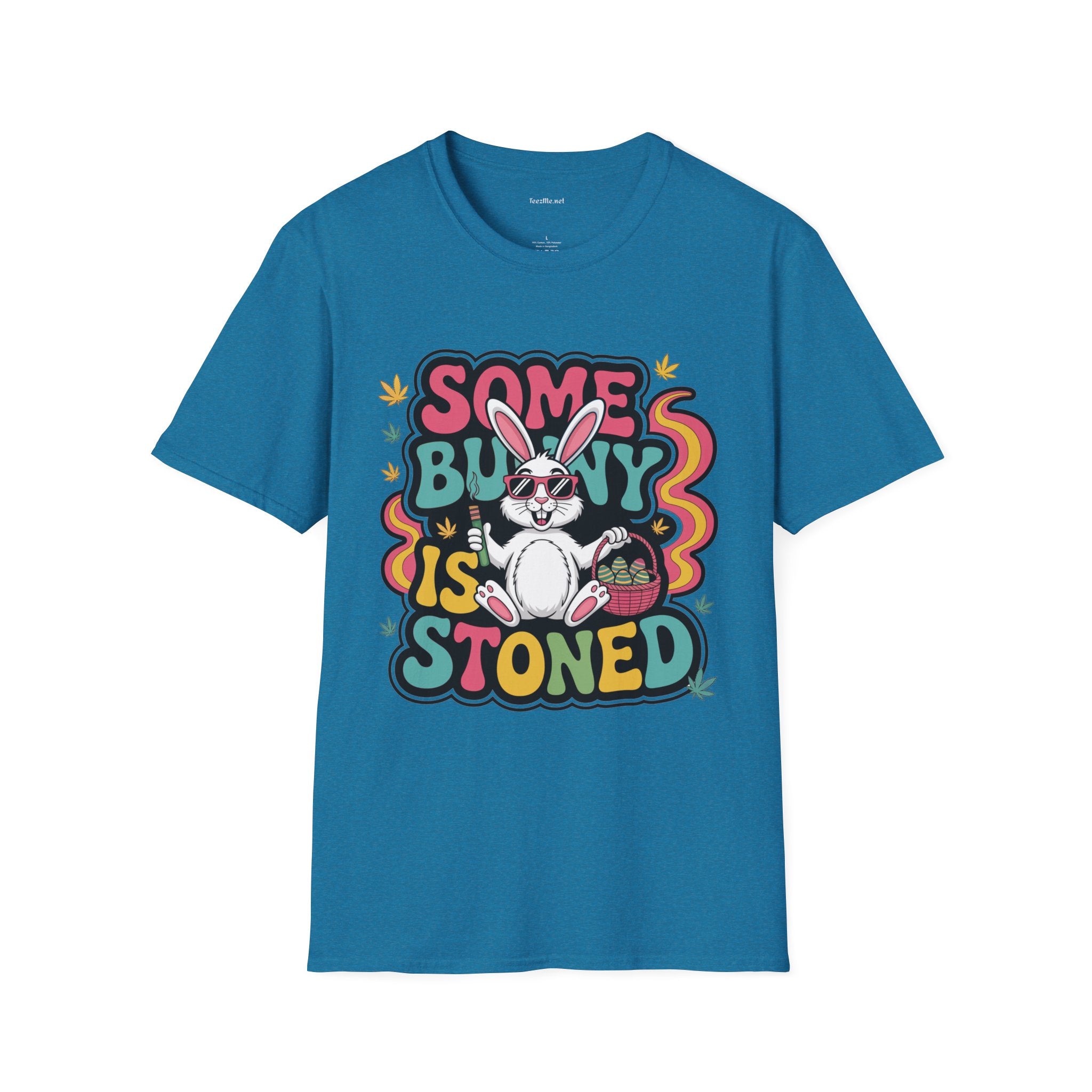 Some Bunny Is Stoned Unisex Softstyle T-Shirt 100% Cotton Graphic