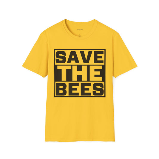Save The Bees 02 Unisex Soft Style T-Shirt 100% Cotton Graphic