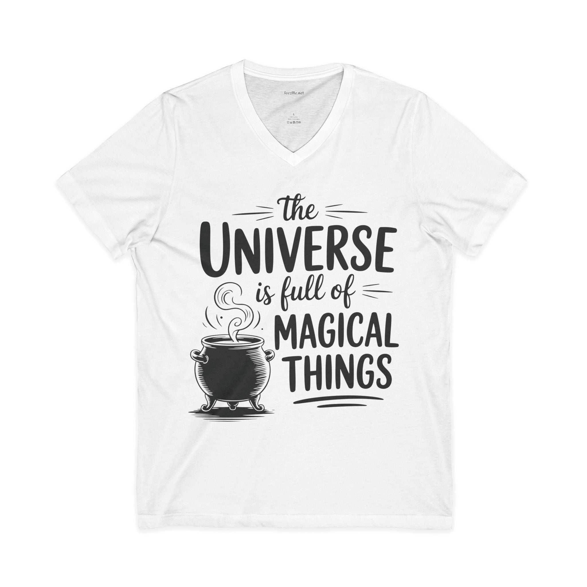 Magical Things V-Neck Tee — "The Universe Is Full of Magical Things"