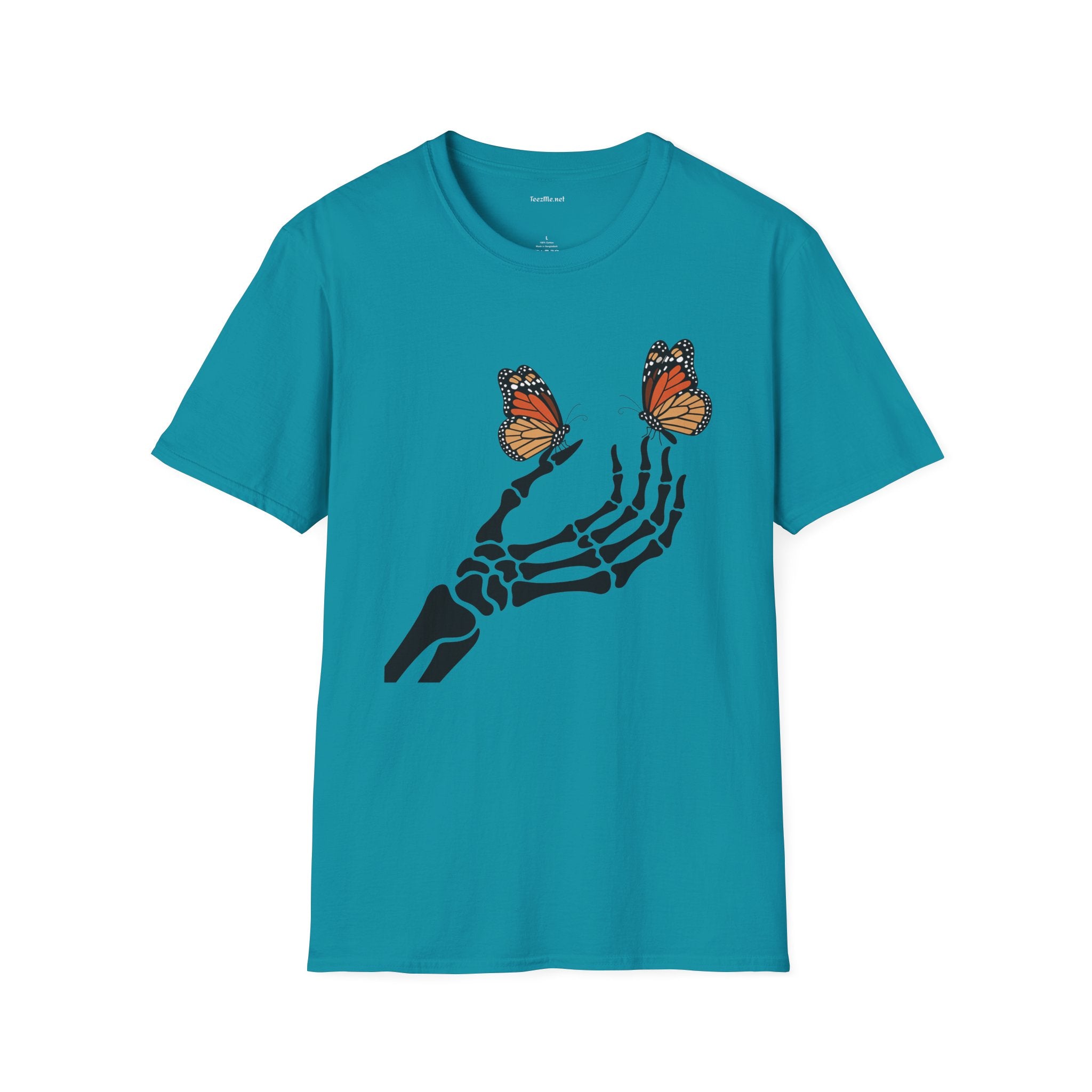 Hand with Butterfly - Unisex Softstyle T-Shirt 100% Cotton Graphic