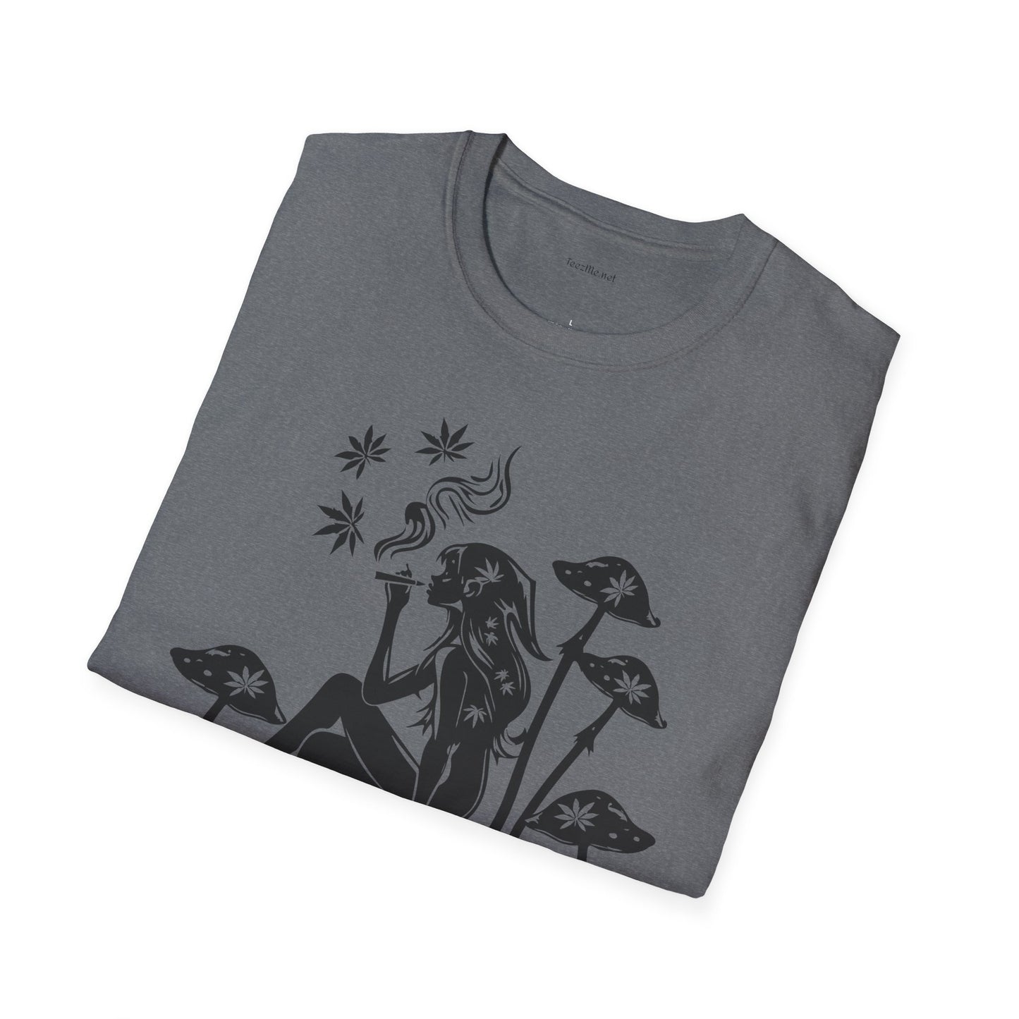 Fairy Smoking Weed - Unisex Softstyle T-Shirt 100% Cotton Graphic