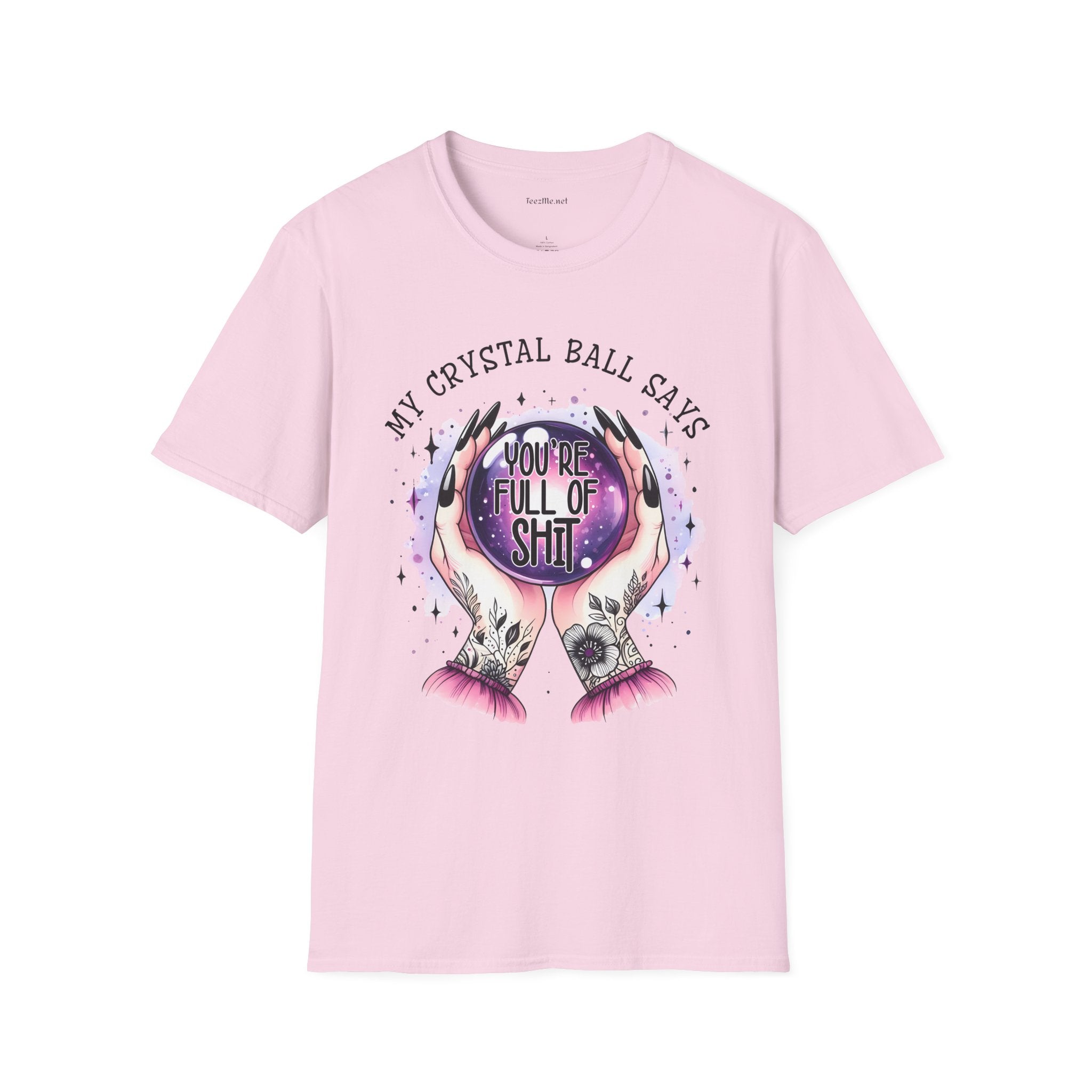 My crystal ball says - Unisex Softstyle T-Shirt 100% Cotton Graphic