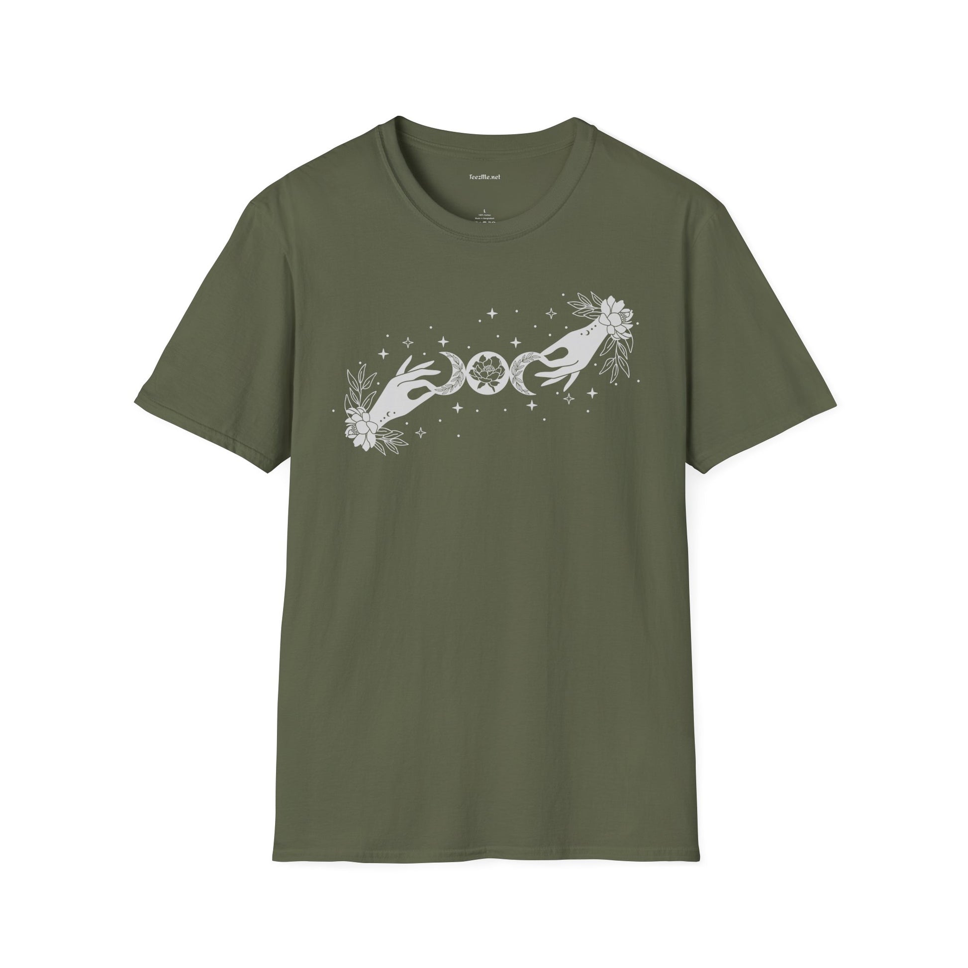 BOHO Mystical Moon - Unisex Softstyle T-Shirt 100% Cotton Graphic