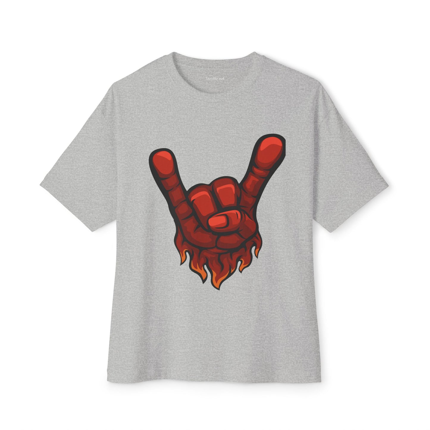Metal Music Gesture Unisex Oversized Boxy Tee