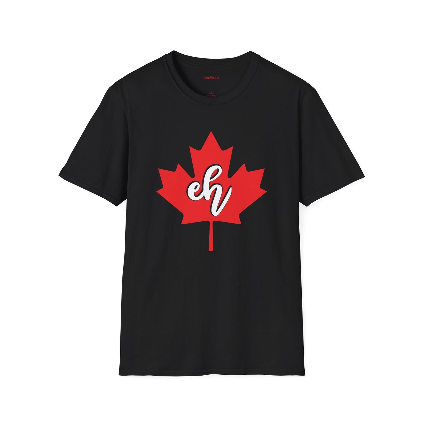 Eh (red maple leaf) 01 Unisex Softstyle T-Shirt 100% Cotton Graphic