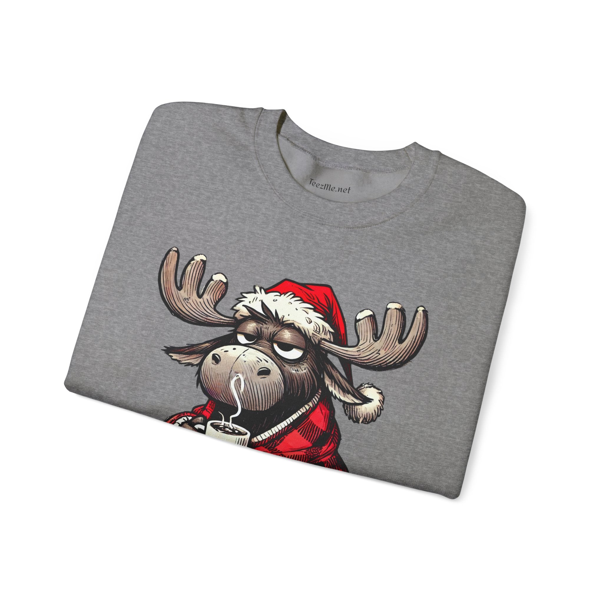 Santa, Not Today Moose Unisex Heavy Blend™ Crewneck Sweatshirt Graphic
