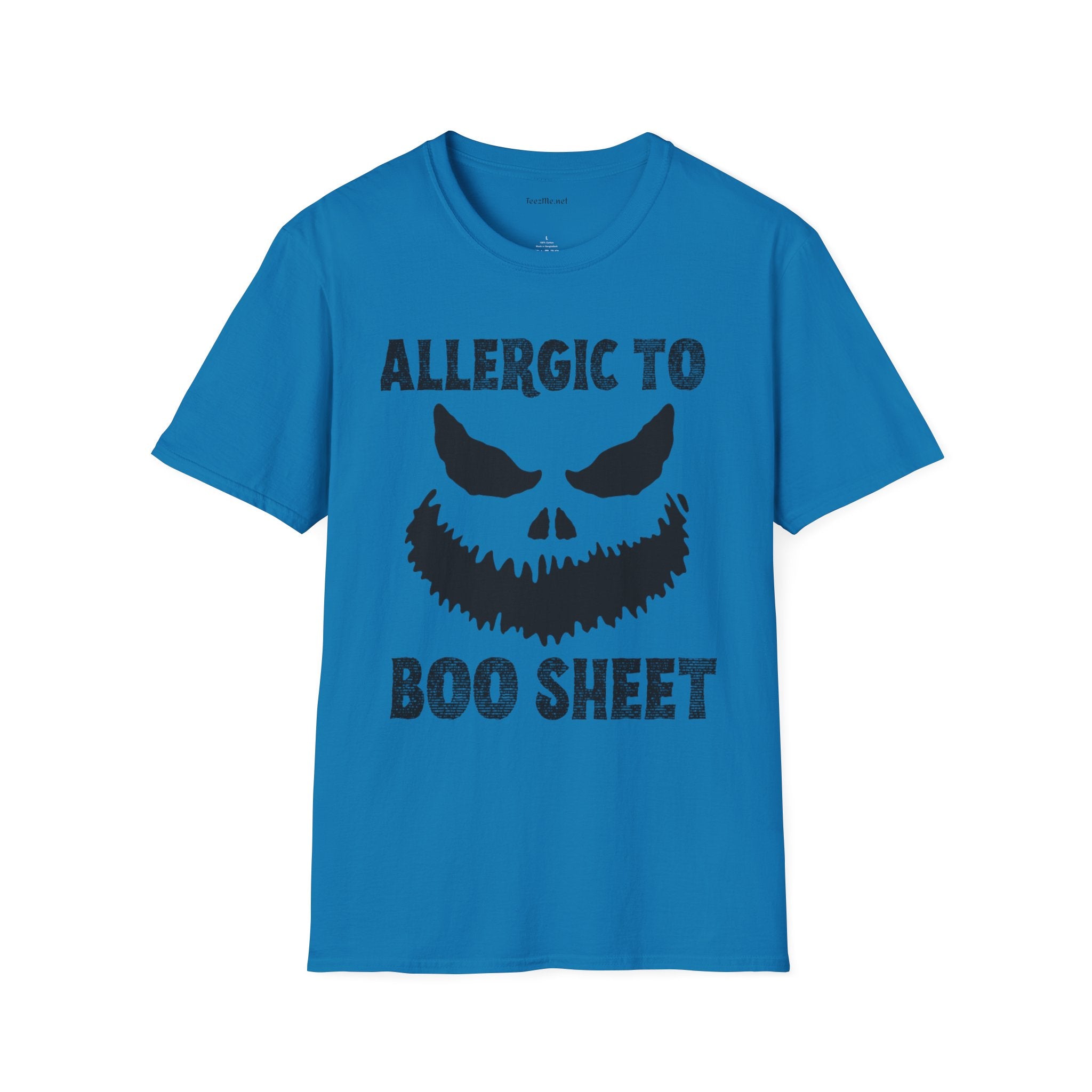 Allergic to Boo Sheet Unisex Softstyle T-Shirt 100% Cotton Graphic