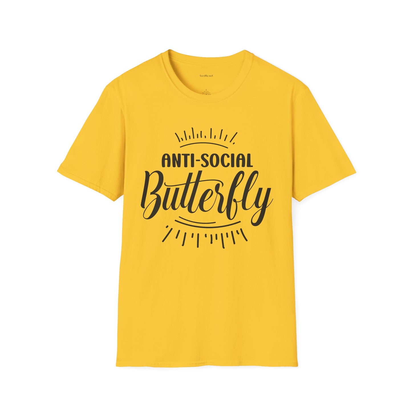 Anti-social Butterfly - Unisex Softstyle T-Shirt 100% Cotton Graphic