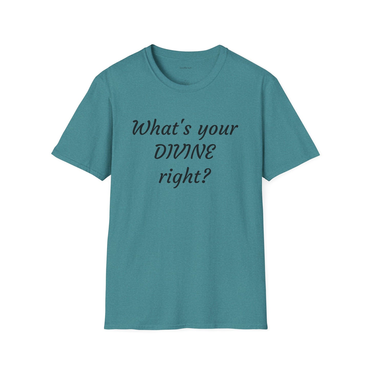 What's your DIVINE right? - Unisex Softstyle T-Shirt 100% Cotton Graphic