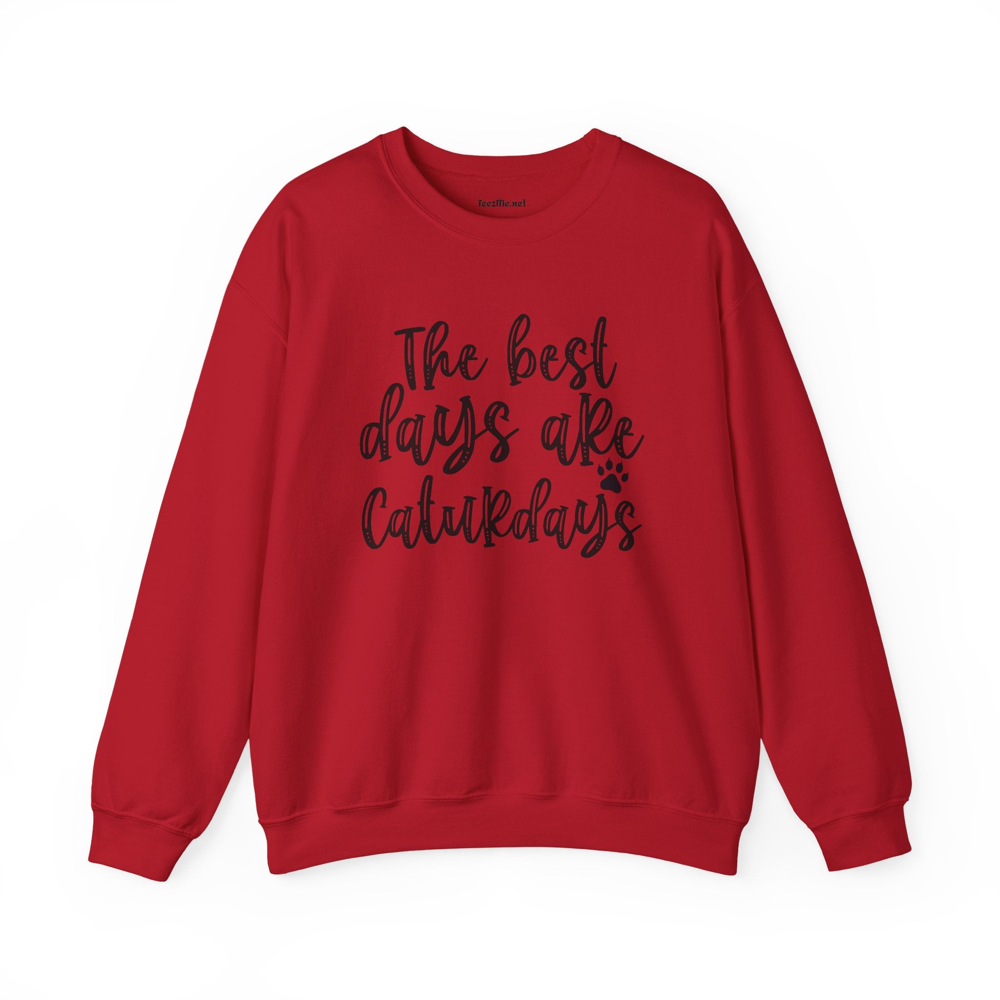 The best days are Caturdays Unisex Heavy Blend™ Crewneck Sweatshirt Graphic