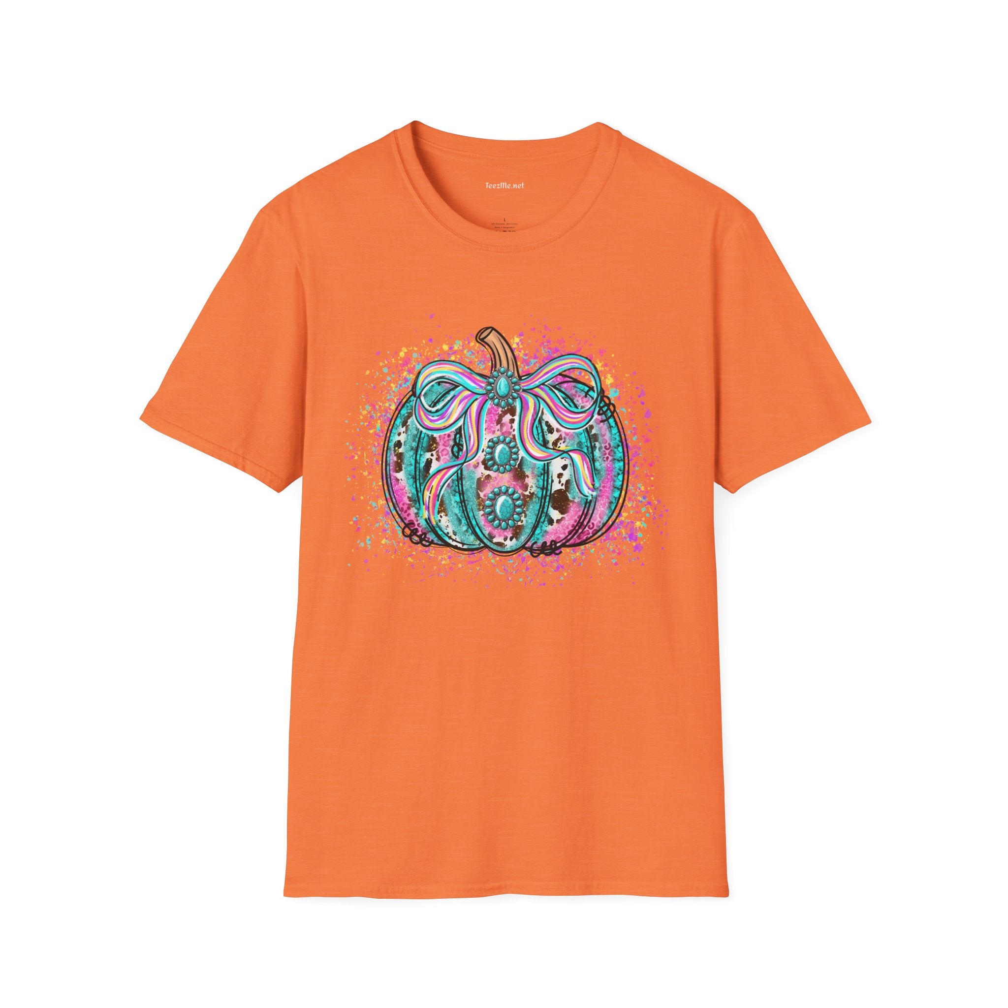 Pumpkin Colorful Unisex Softstyle T-Shirt 100% Cotton