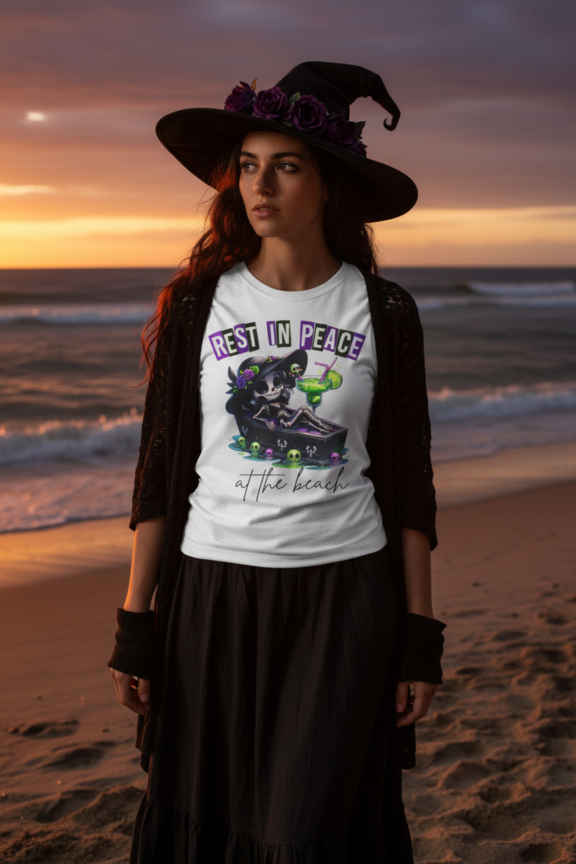 RIP at the beach Unisex Softstyle T-Shirt 100% Cotton Graphic