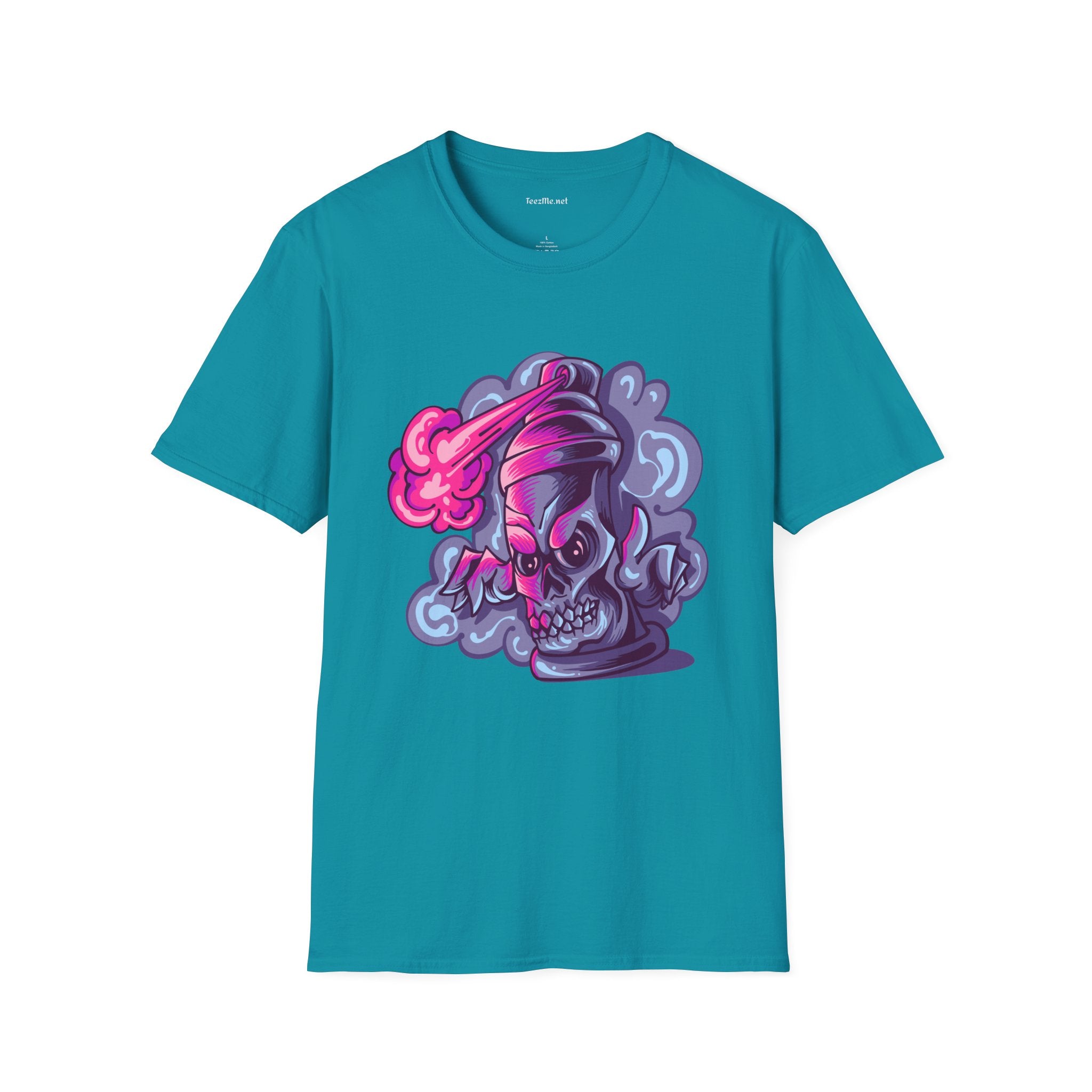 Skull Street Art Unisex Softstyle T-Shirt 100% Cotton