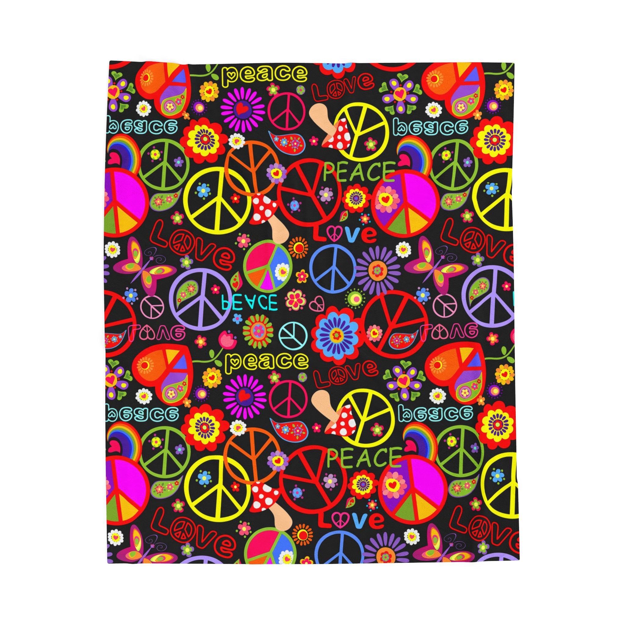 Hippie - Velveteen Plush Blanket