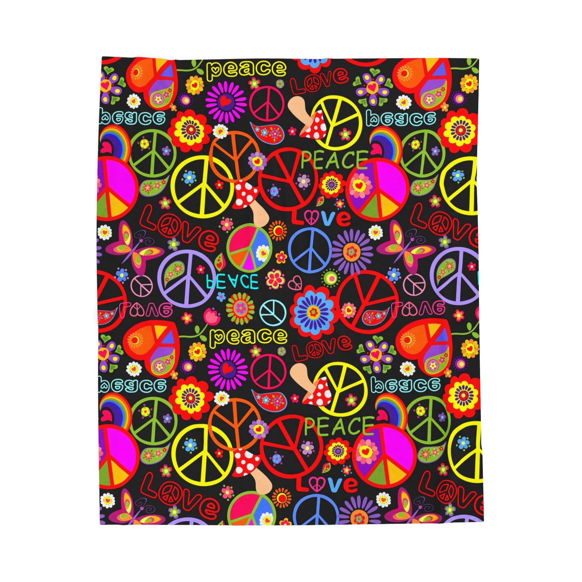 Hippie - Velveteen Plush Blanket