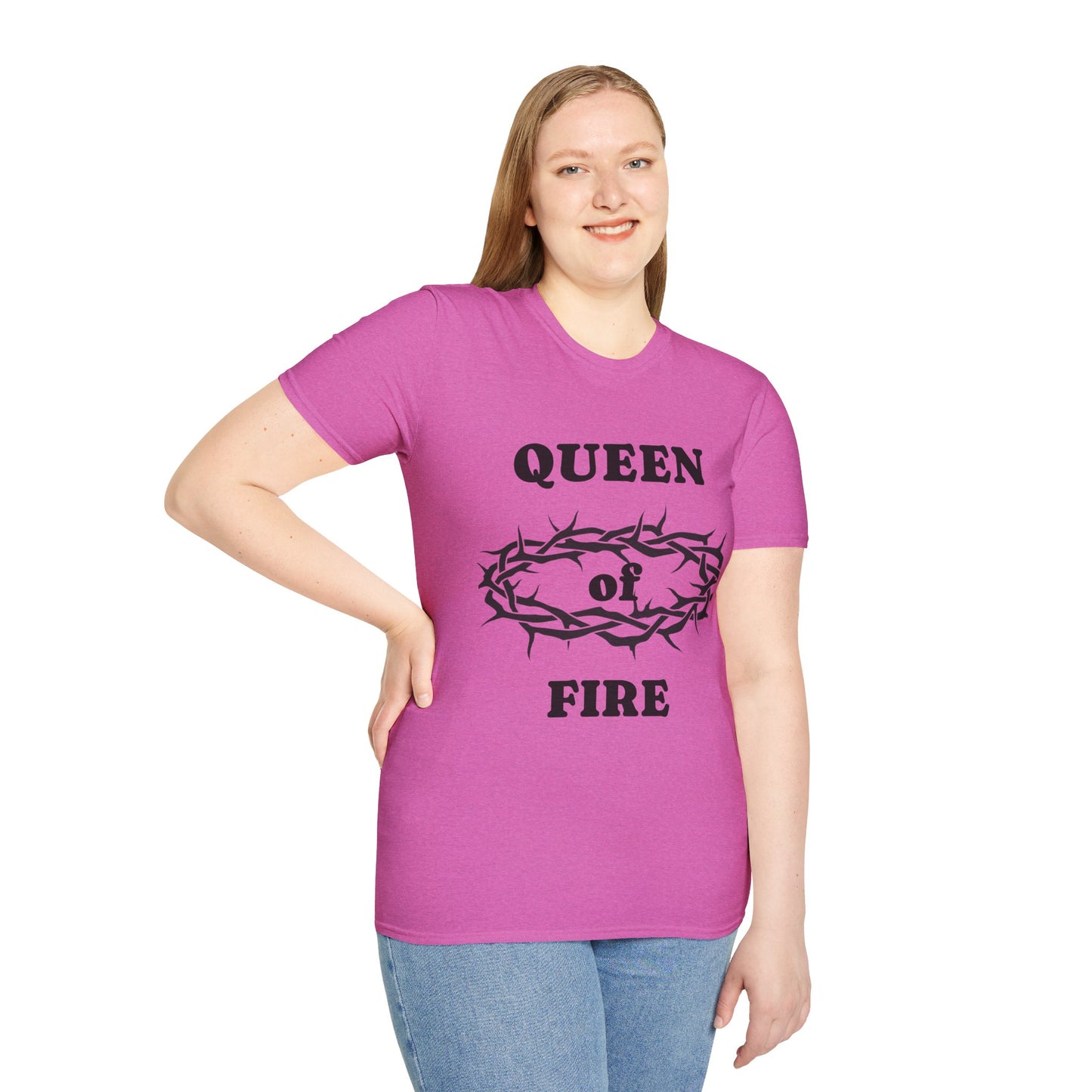 Queen of Fire - Unisex Softstyle T-Shirt 100% Cotton Graphic