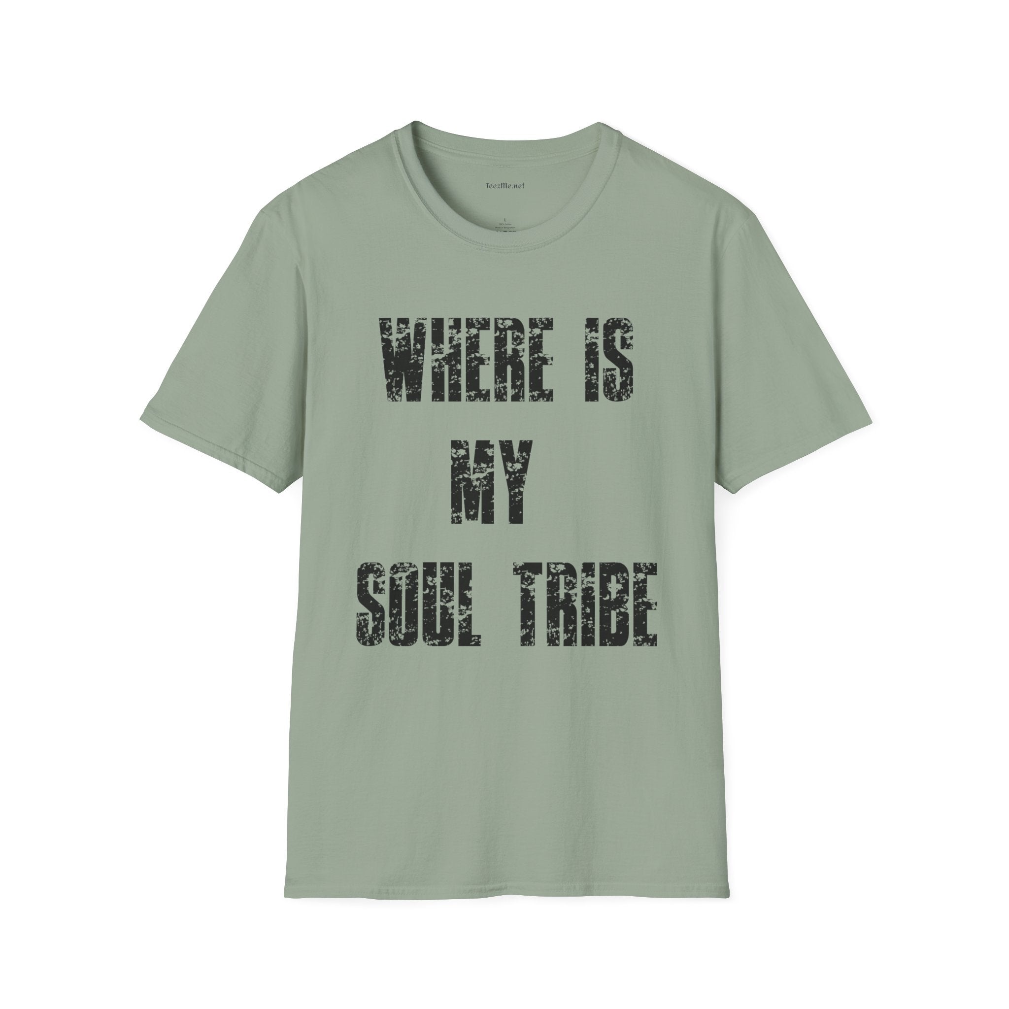 Where Is My Soul Tribe (Grunge) Unisex Soft Style T-Shirt 100% Cotton Graphic
