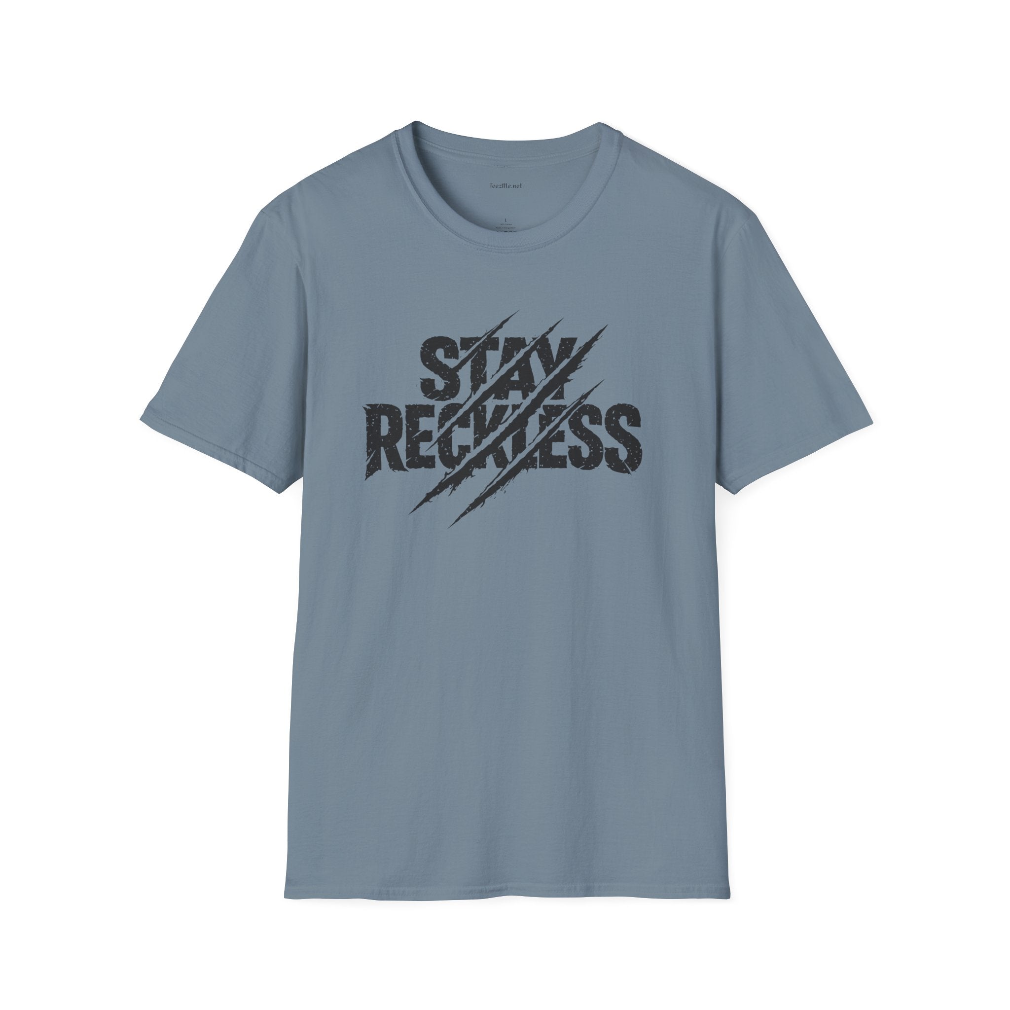 Stay Reckless T-Shirt — Distressed Claw-Mark Graphic Tee