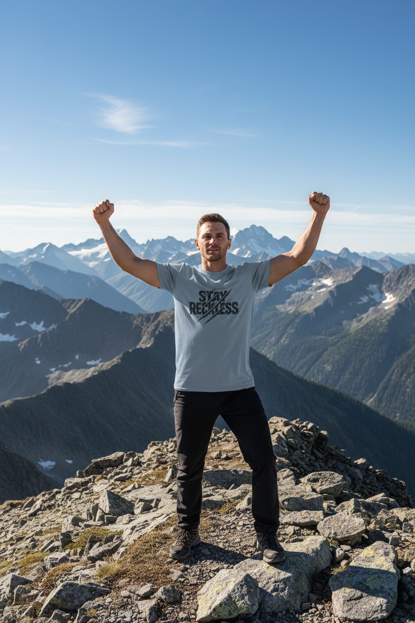 Stay Reckless T-Shirt — Distressed Claw-Mark Graphic Tee