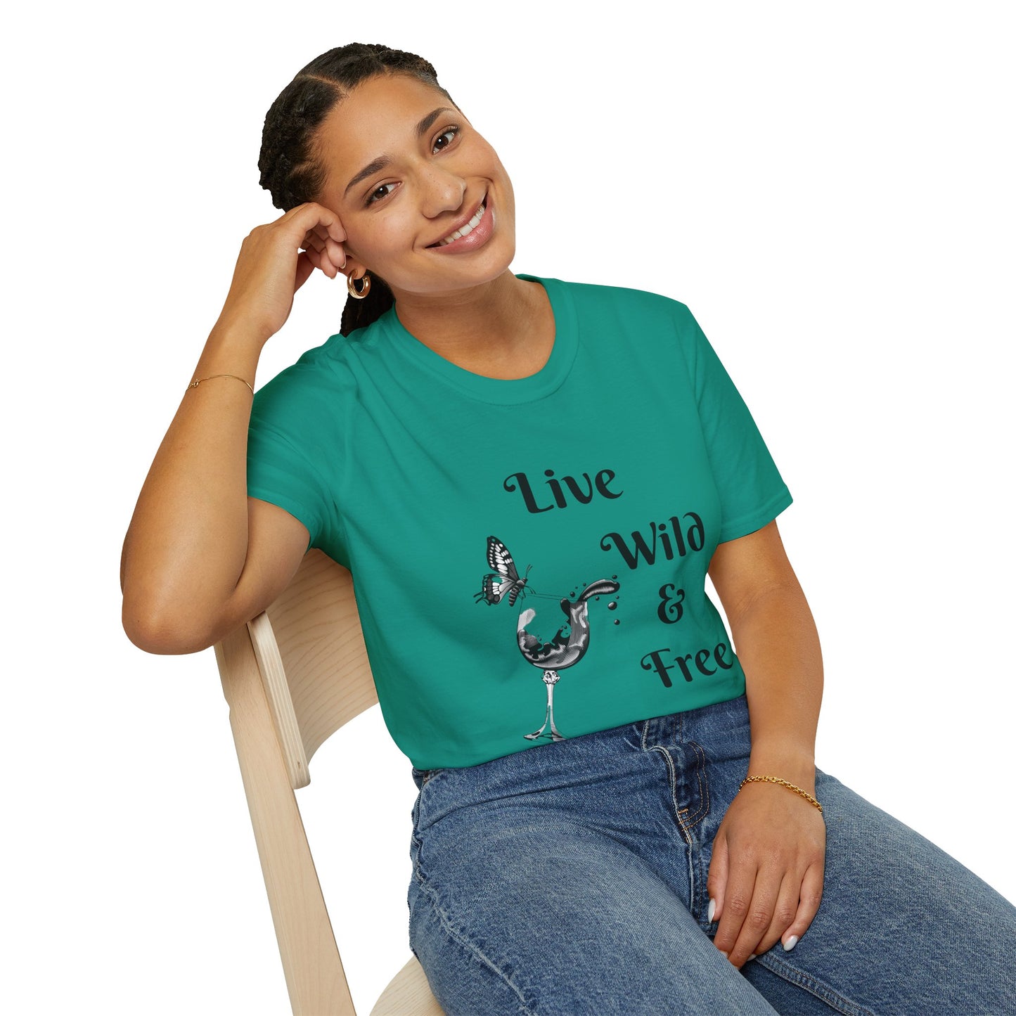 Live Wild & Free -  Unisex Softstyle T-Shirt 100% Cotton Graphic