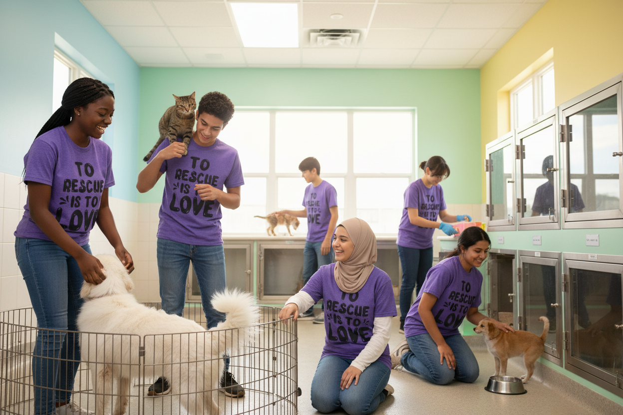 T-Shirt — "To Rescue Is To Love" Rescue Pet Advocacy Tee