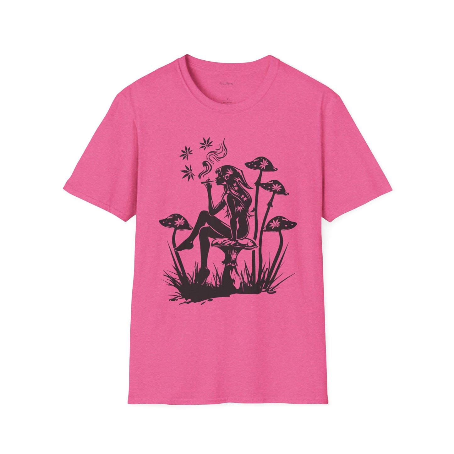 Fairy Smoking Weed - Unisex Softstyle T-Shirt 100% Cotton Graphic