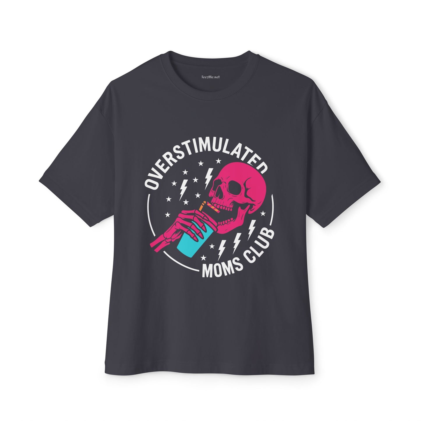 Overstimulated Mom's Club Unisex Oversized Boxy Tee