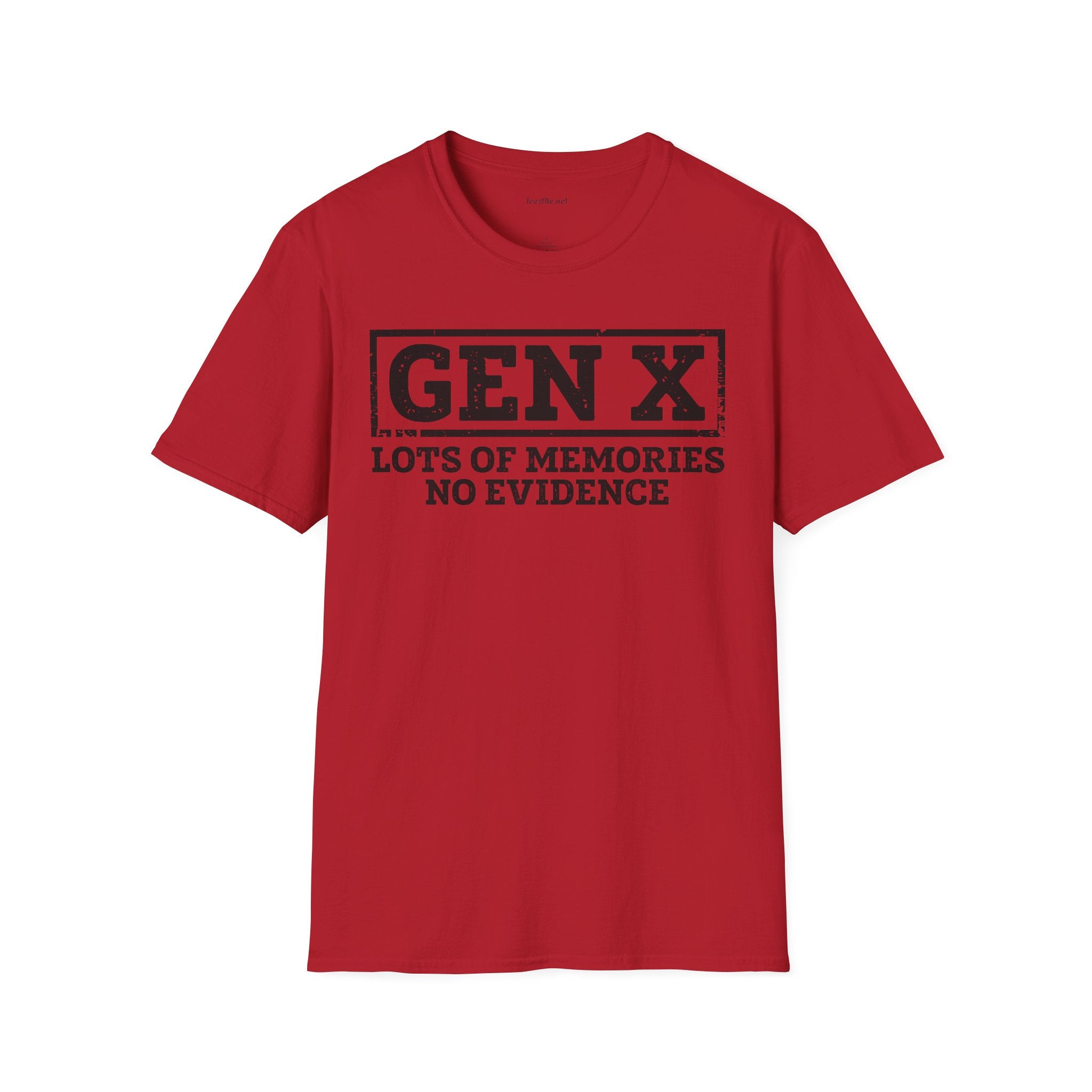 GEN X (No Evidence) Unisex Soft Style T-Shirt 100% Cotton Graphic