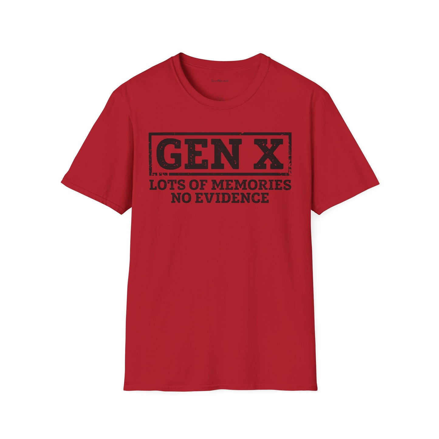 GEN X (No Evidence) Unisex Soft Style T-Shirt 100% Cotton Graphic