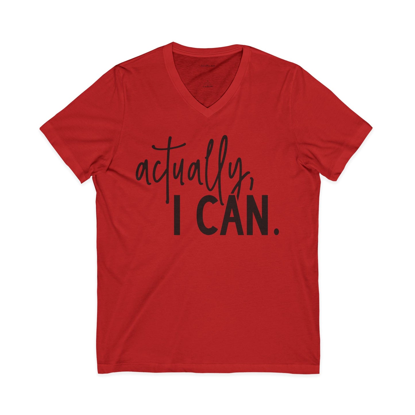 actually, I CAN Unisex Jersey Short Sleeve V-Neck Tee