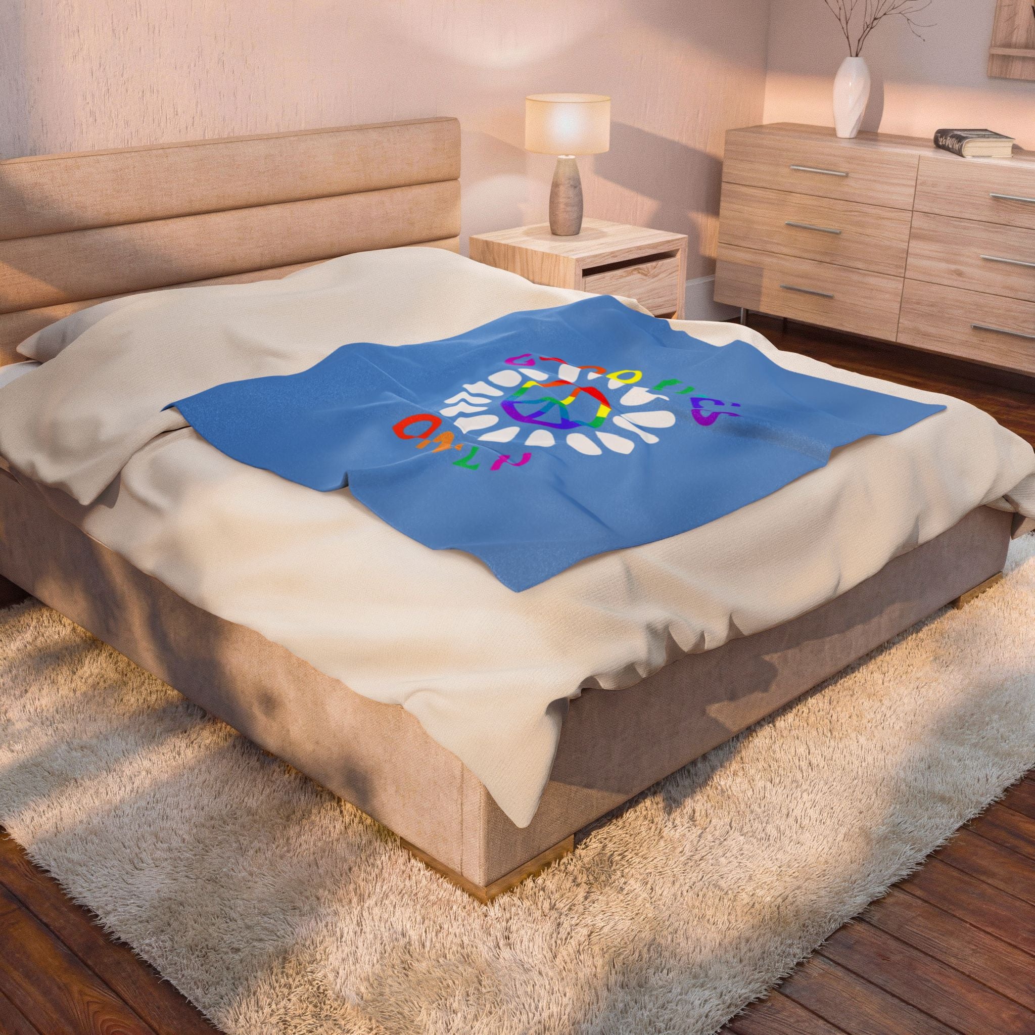Good Vibes Velveteen Plush Blanket