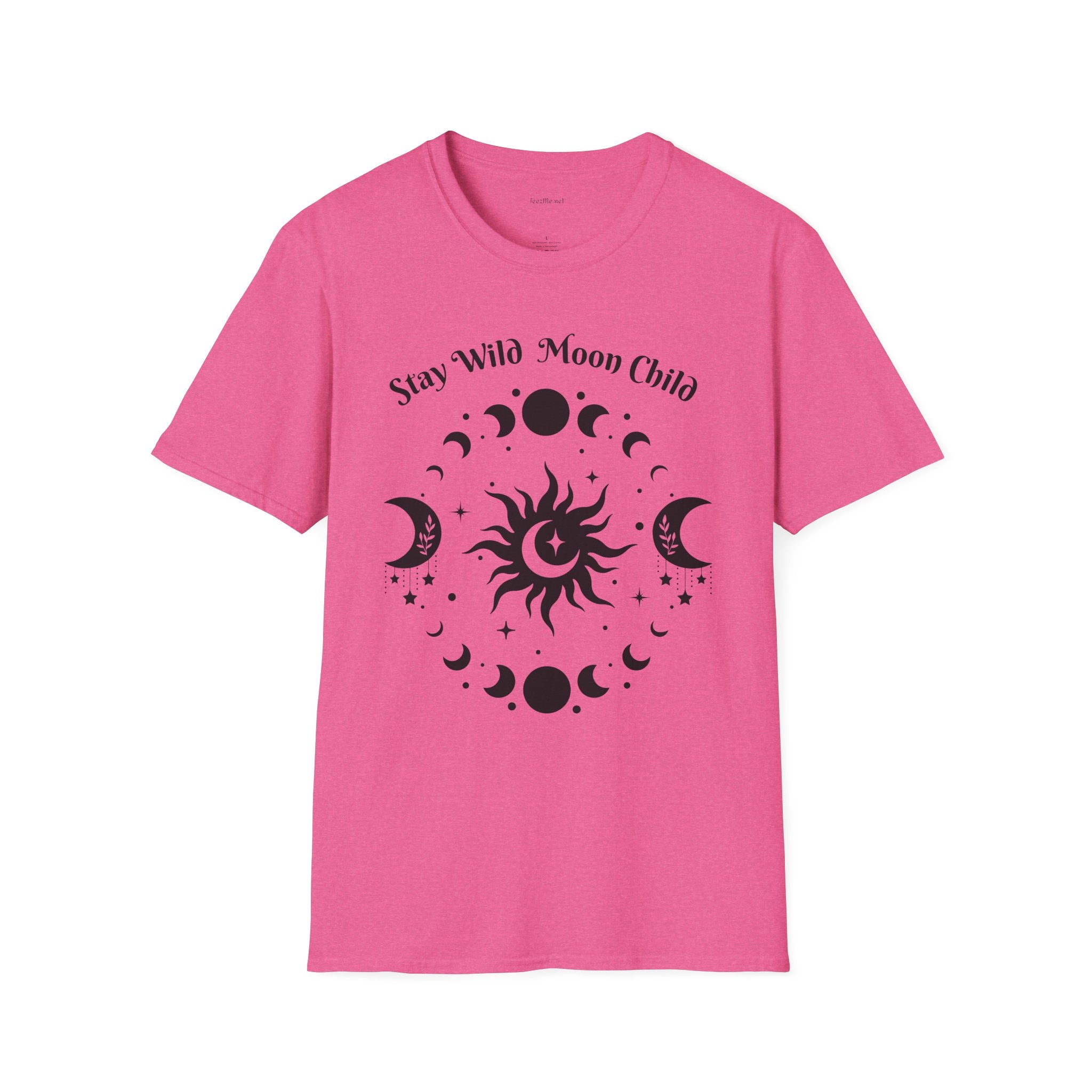 Stay Wild Moon Child - Unisex Softstyle T-Shirt 100% Cotton Graphic