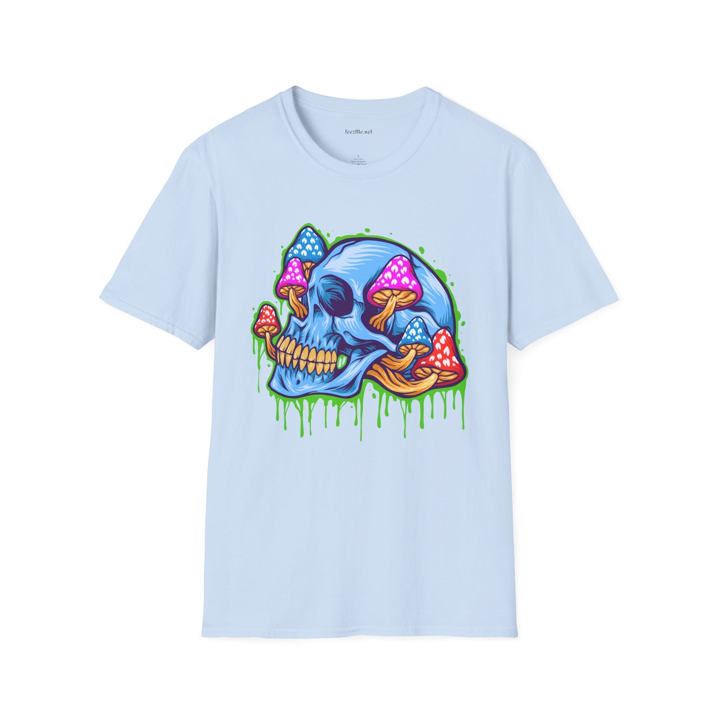 Ice Skull Head Unisex Softstyle T-Shirt 100% Cotton Graphic