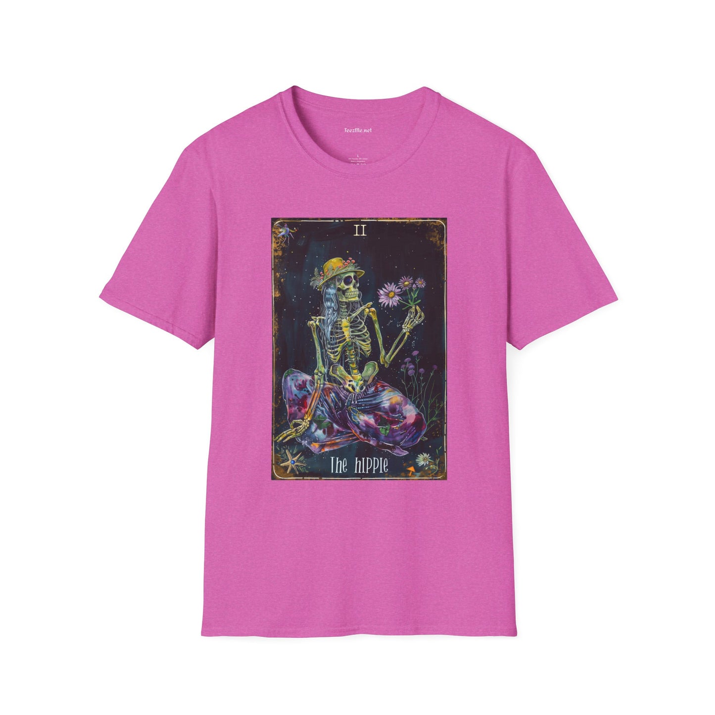 The Hippie Tarot Card Unisex Softstyle T-Shirt 100% Cotton Graphic
