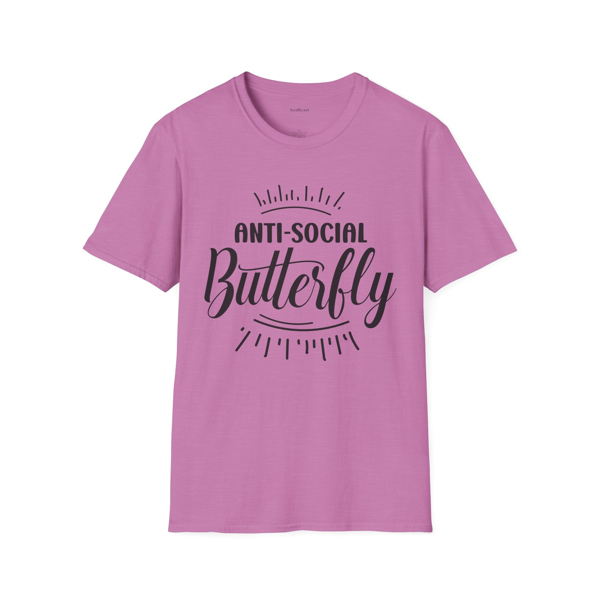 Anti-social Butterfly - Unisex Softstyle T-Shirt 100% Cotton Graphic