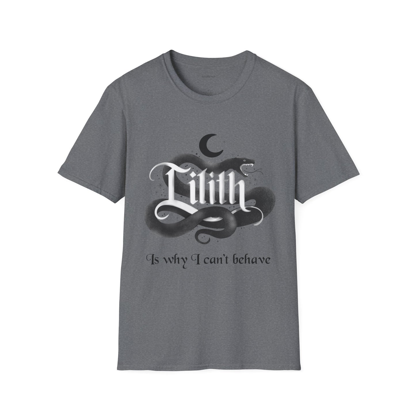 Lilith Is Why I Can't Behave Unisex Softstyle T-Shirt 100% Cotton Graphic