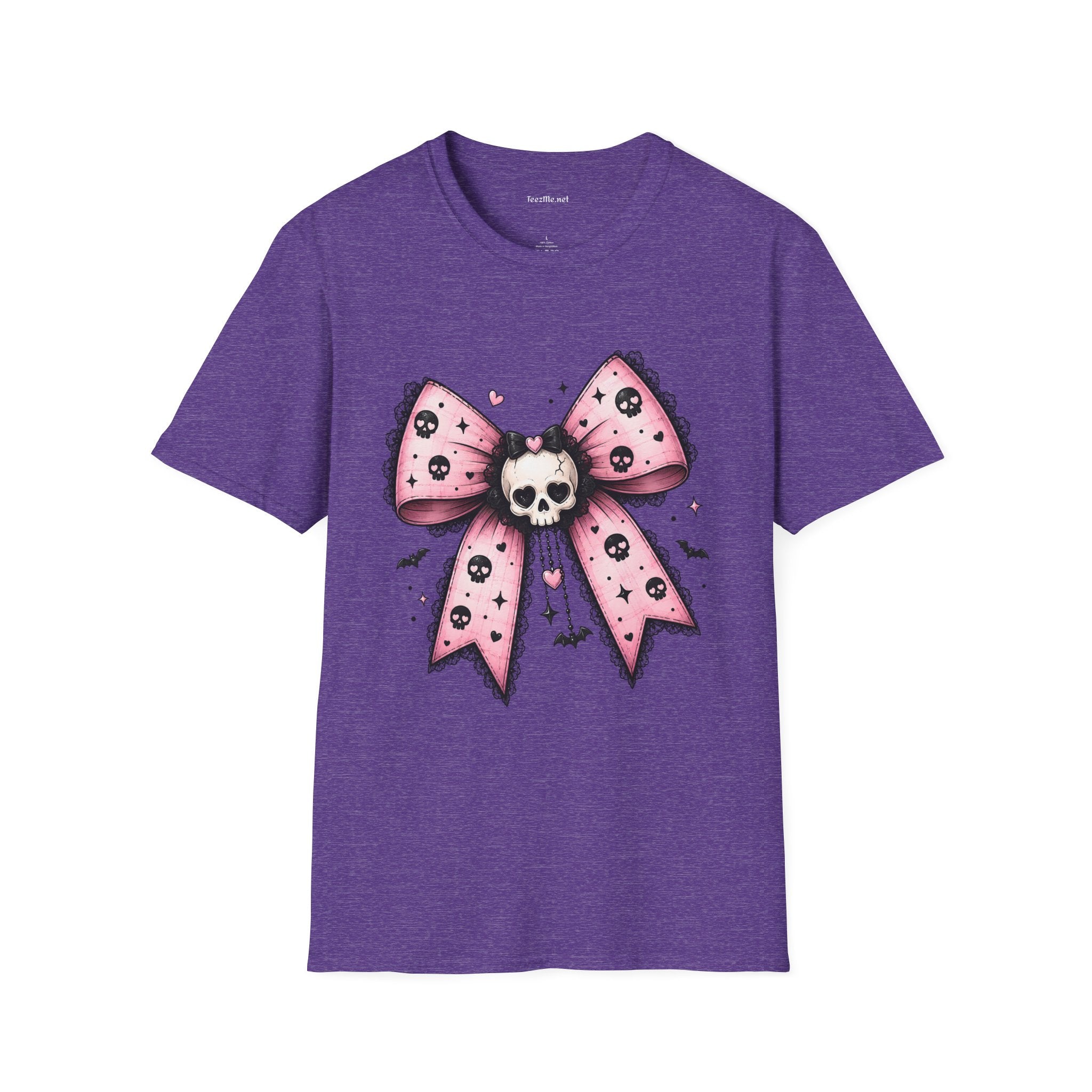 Skull Bow T-Shirt — Gothic Pink Ribbon Tee