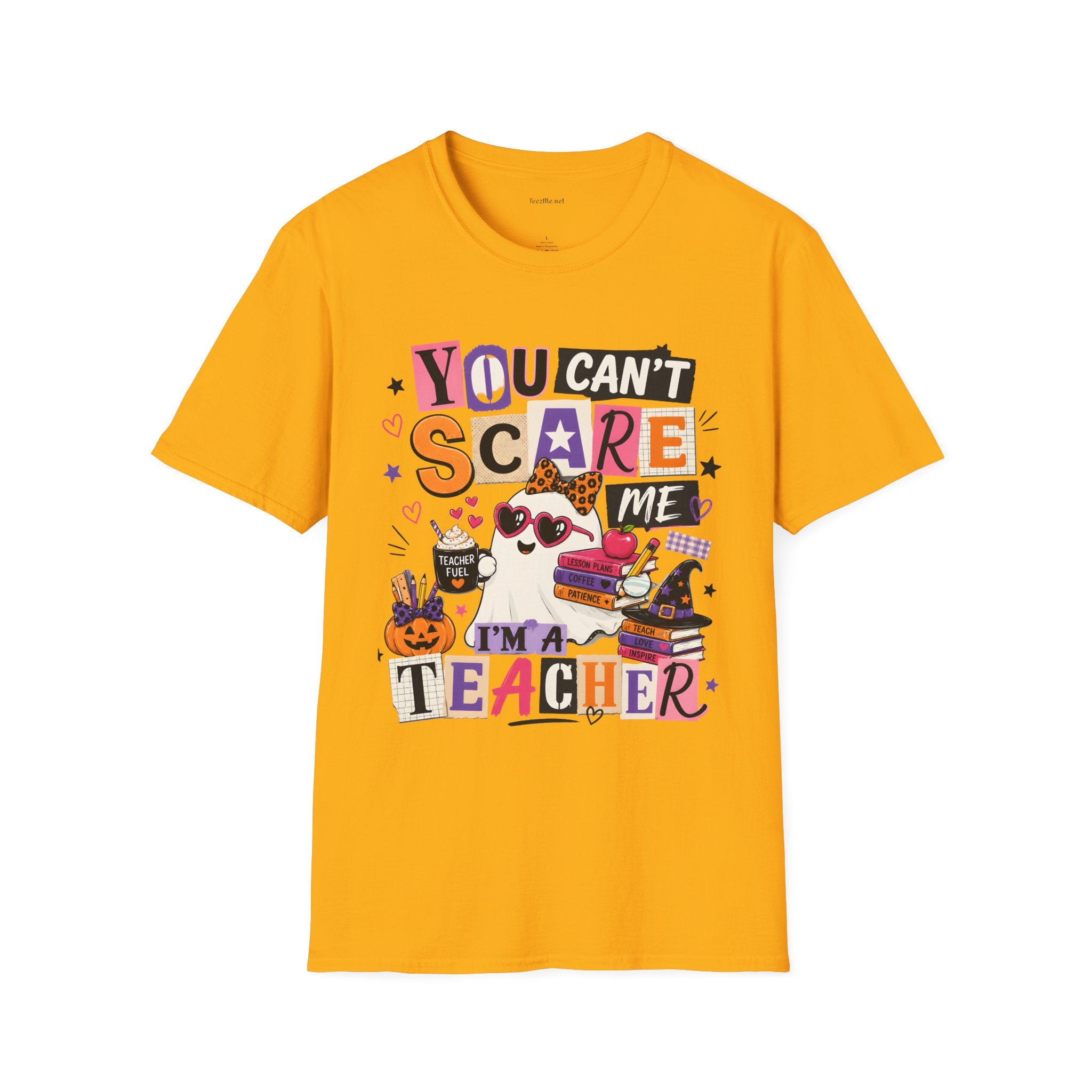 Teacher Halloween T-Shirt - "You Can't Scare Me, I'm a Teacher" Tee