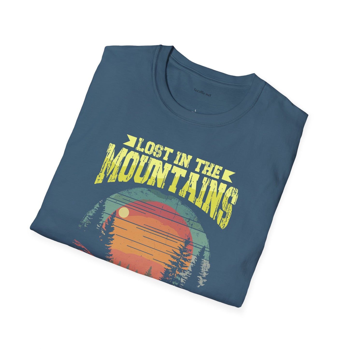 Lost in the Mountain - Unisex Softstyle T-Shirt 100% Cotton Graphic