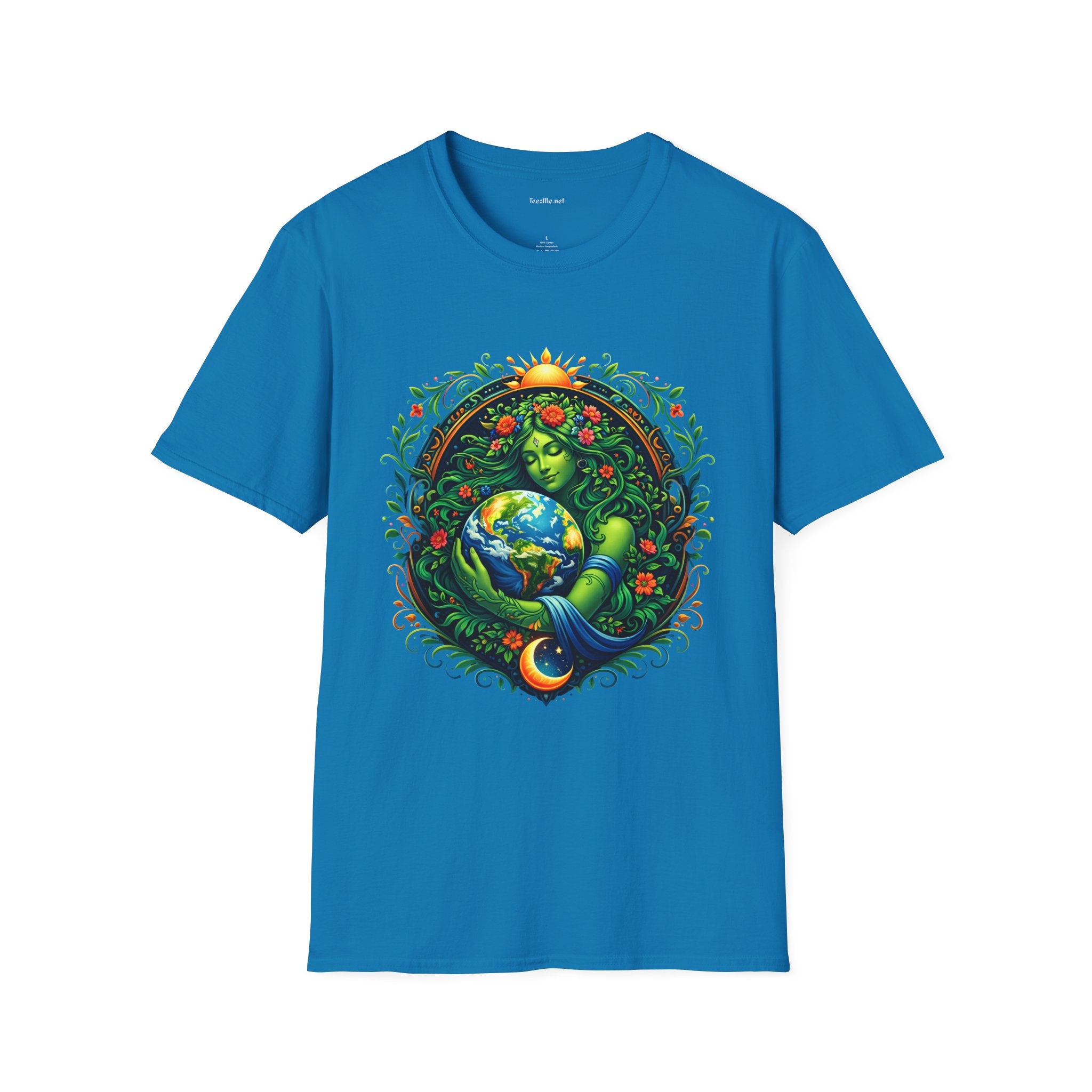 Earth Goddess T-Shirt — Floral Mother Nature Colorful Graphic Tee
