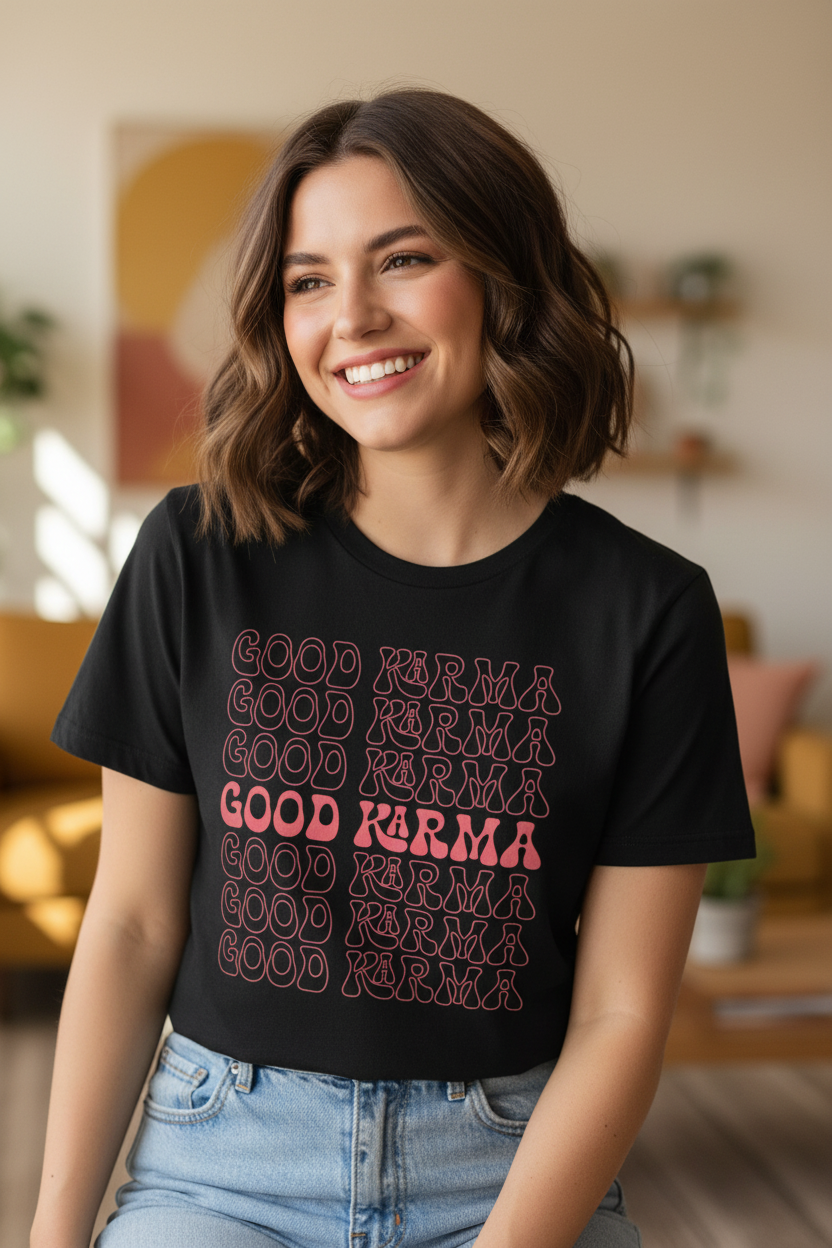GOOD KARMA Unisex Softstyle T-Shirt 100% Cotton Graphic