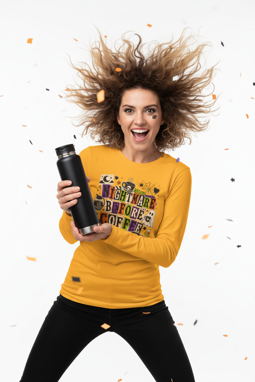 Nightmare Before Coffee Long Sleeve Tee