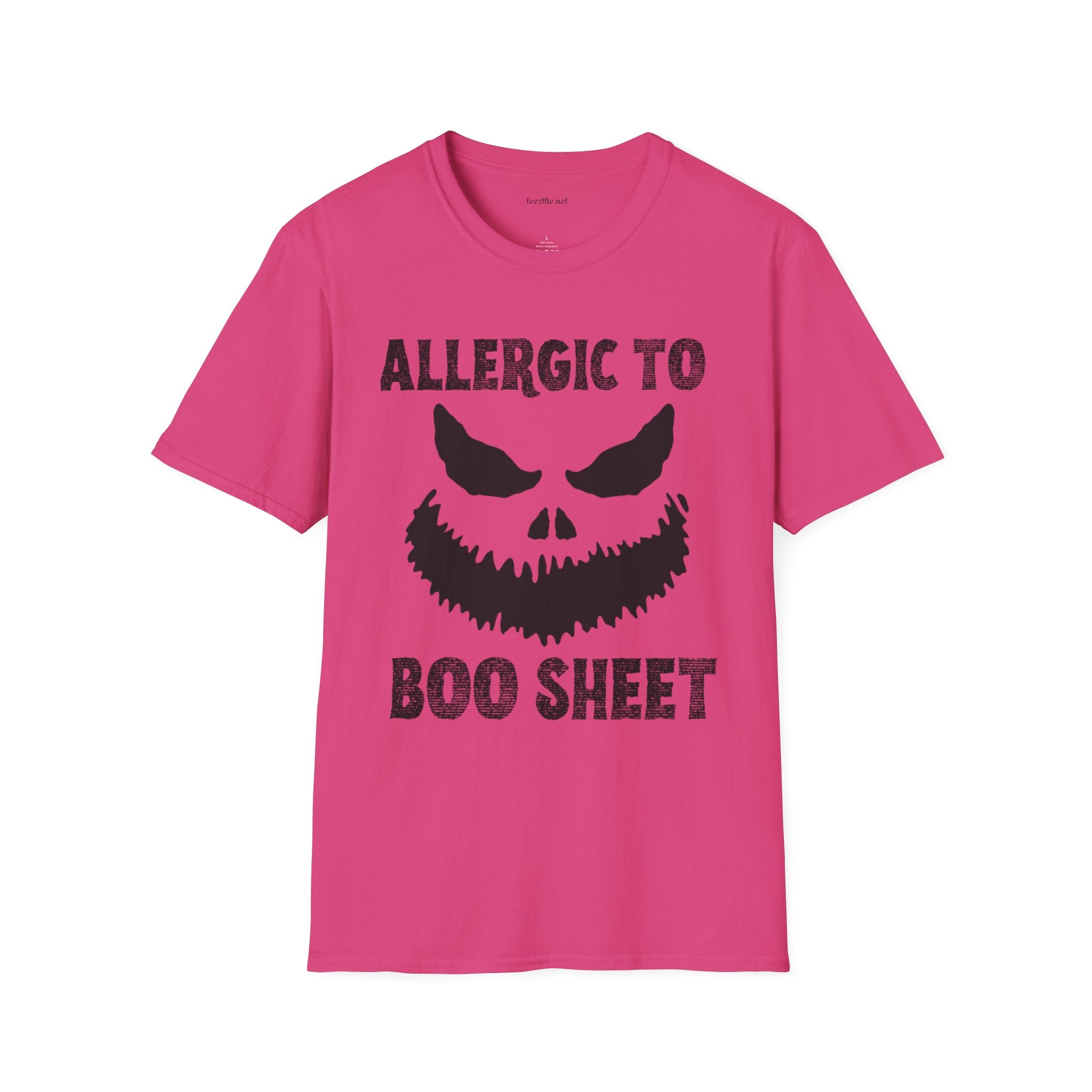 Allergic to Boo Sheet Unisex Softstyle T-Shirt 100% Cotton Graphic