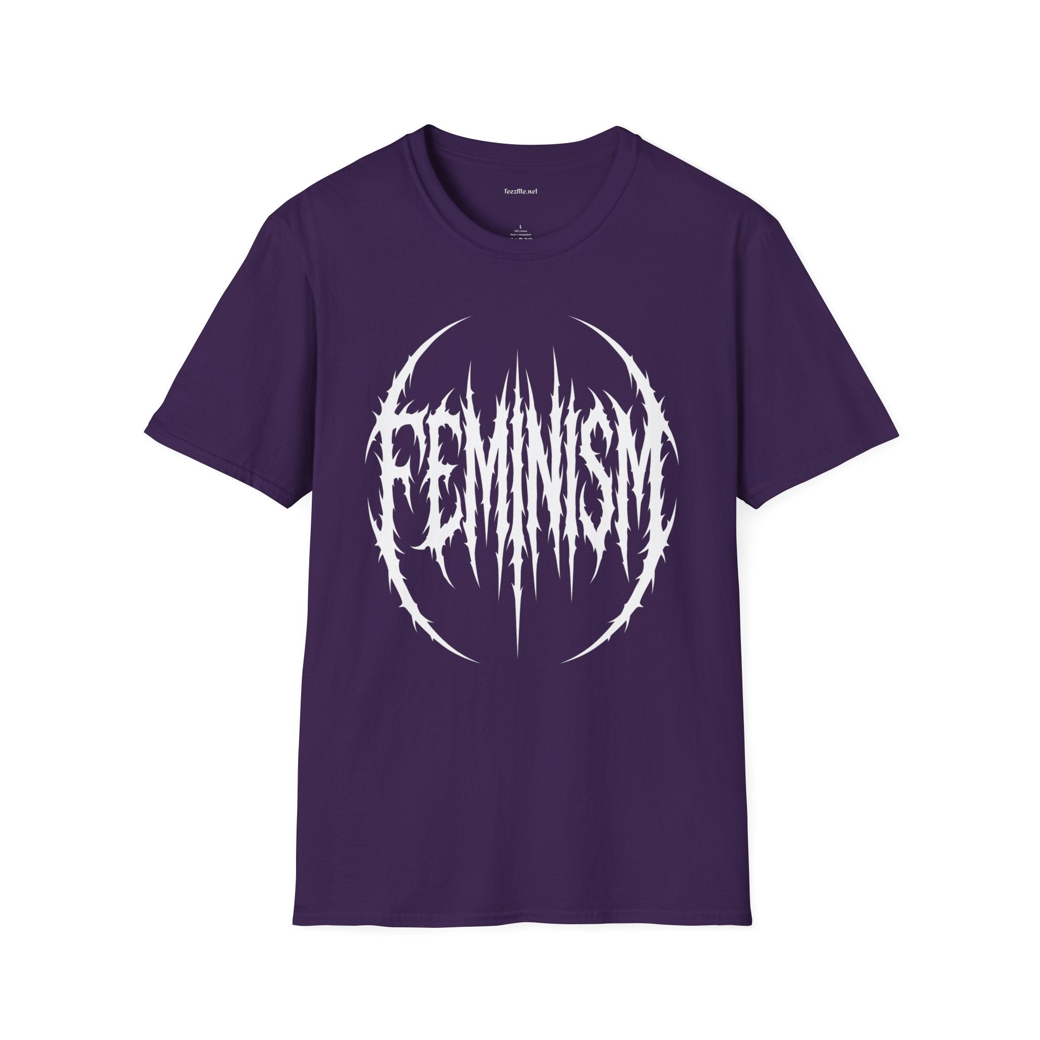 Feminism Black Metal Logo T-Shirt — Gothic Feminist Statement Tee
