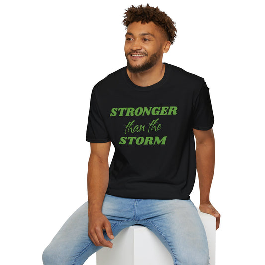 Stronger than the Storm Lymphoma Cancer Unisex Softstyle T-Shirt 100% Cotton Graphic