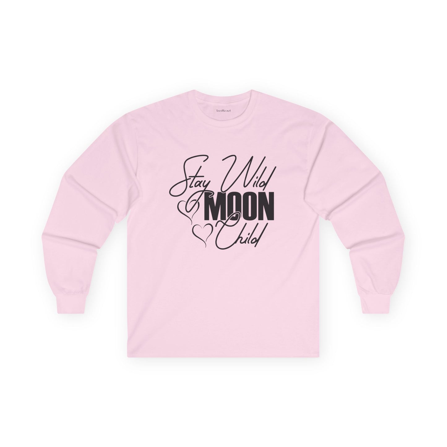 Stay Wild Moon Child with hearts Unisex Ultra Cotton Long Sleeve Tee