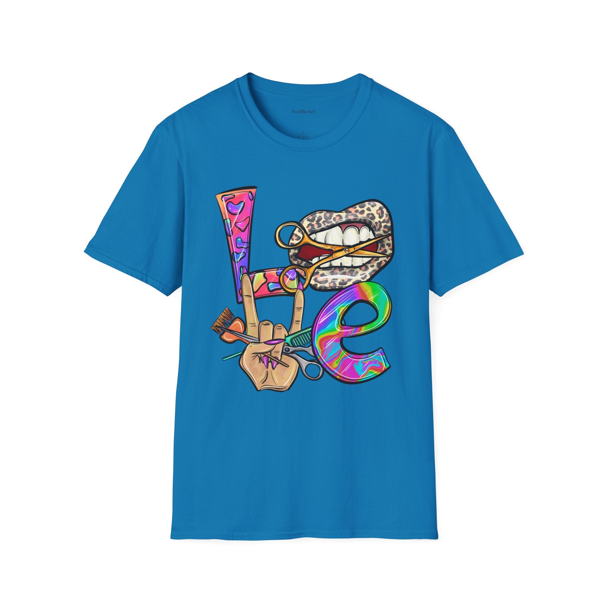 Hairstylist Love Unisex Softstyle T-Shirt 100% Cotton Graphic