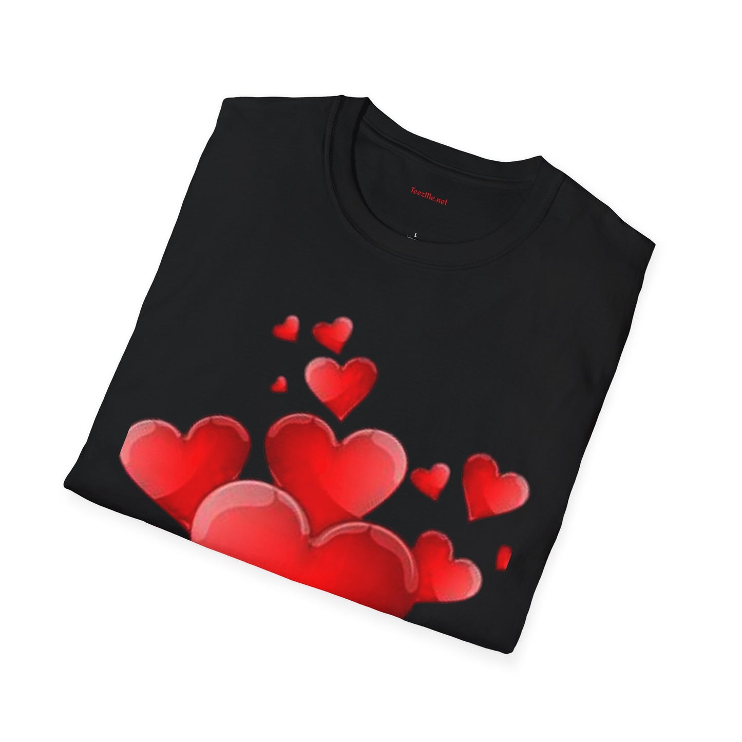 Red Hearts - Unisex Softstyle T-Shirt 100% Cotton Graphic