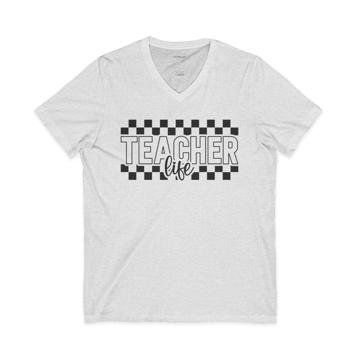 Teacher Life Unisex Jersey Short Sleeve V-Neck Tee