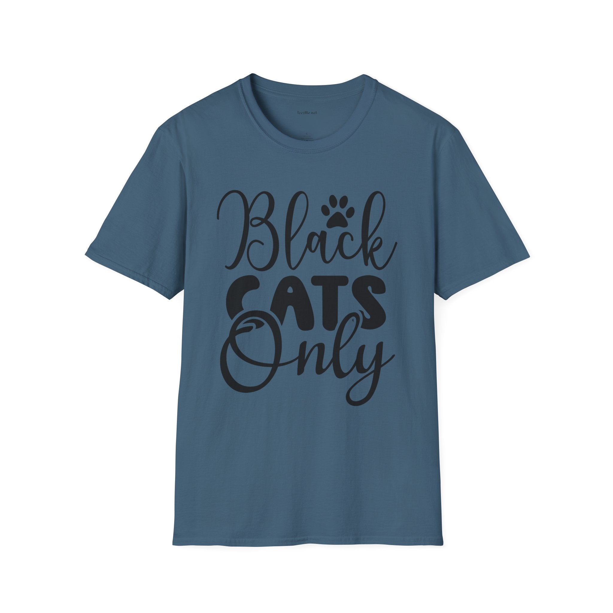 Black Cats Only - Unisex Softstyle T-Shirt 100% Cotton Graphic